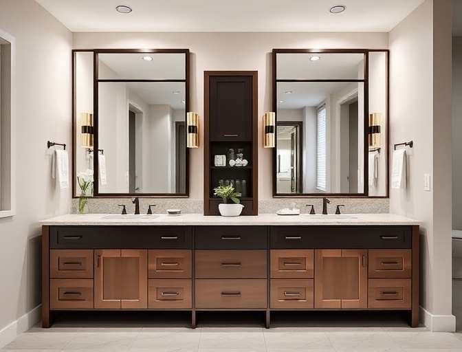 Çift Lavabolu Şık Banyo İlham